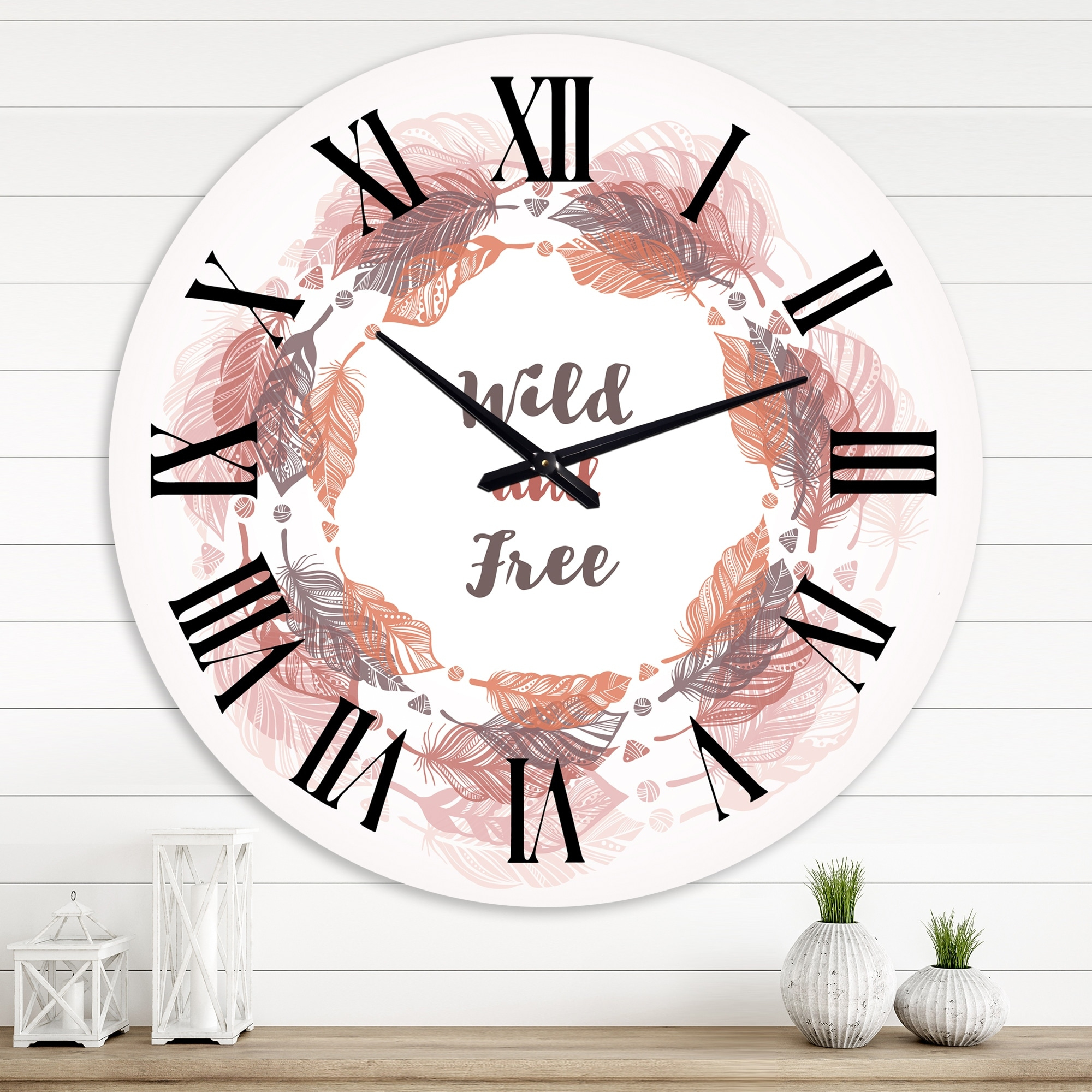 Designart &amp;#039;Feather Wreath In Boho Style&amp;#039; Bohemian &amp;amp; Eclectic Wall throughout All Brands Sewing Template Feather Wreath Template