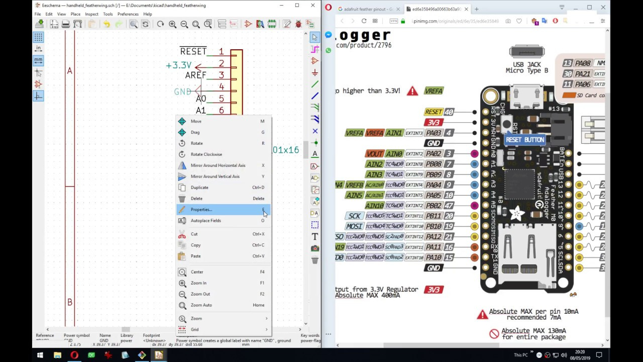 Designing A Handheld Feather Wing In Kicad inside Kicad Feather Template