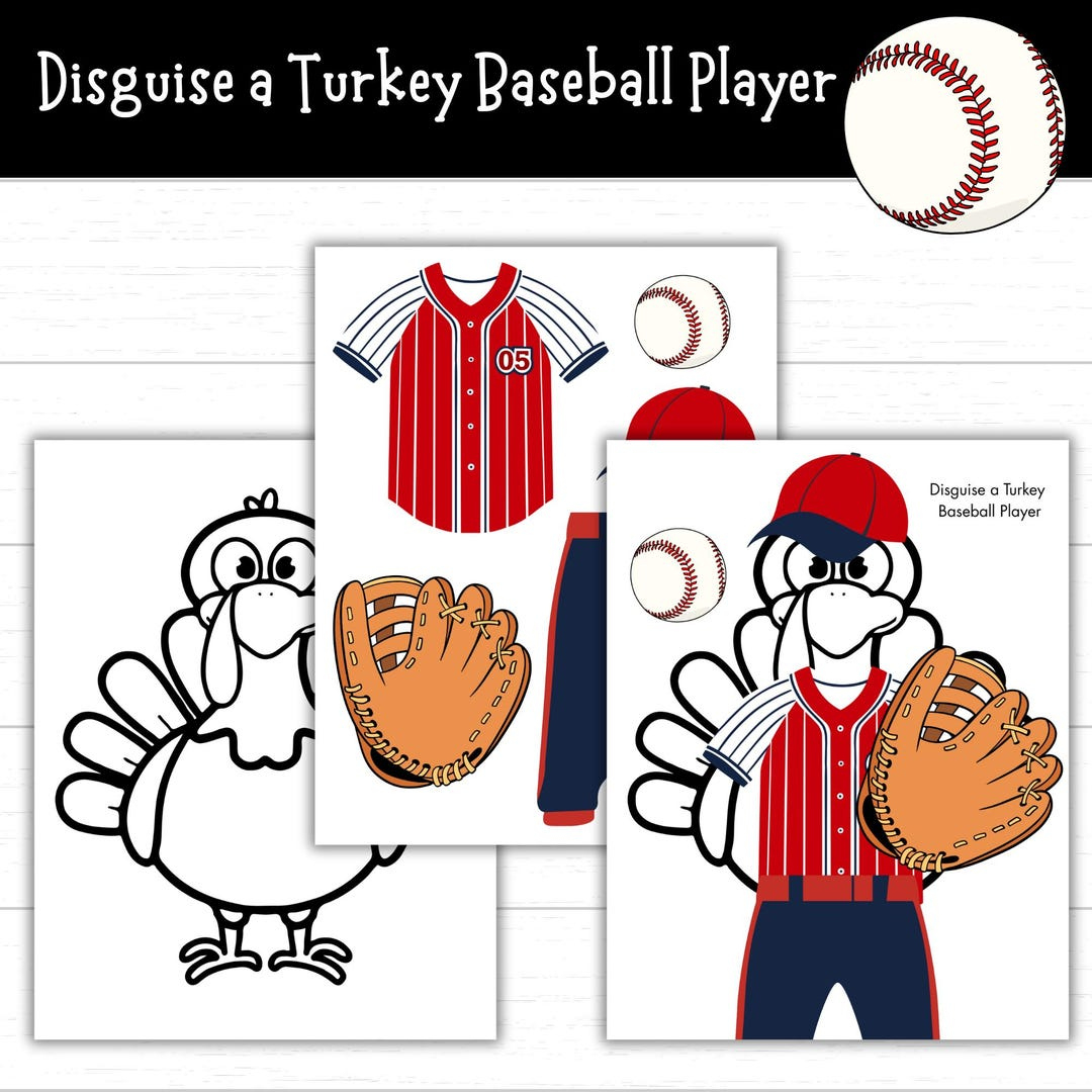 Disguise A Turkey Baseball Player, Printable Turkey Disguise throughout Disguise a Turkey Baseball Player Template