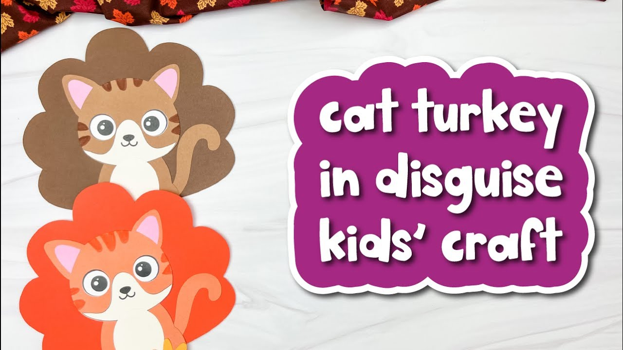 Disguise A Turkey Cat Craft For Kids within Disguise A Turkey Cat Template