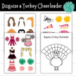 Disguise A Turkey Cheerleader, Cheerleader Turkey, Turkey In Inside Disguise A Turkey Cheerleader Template