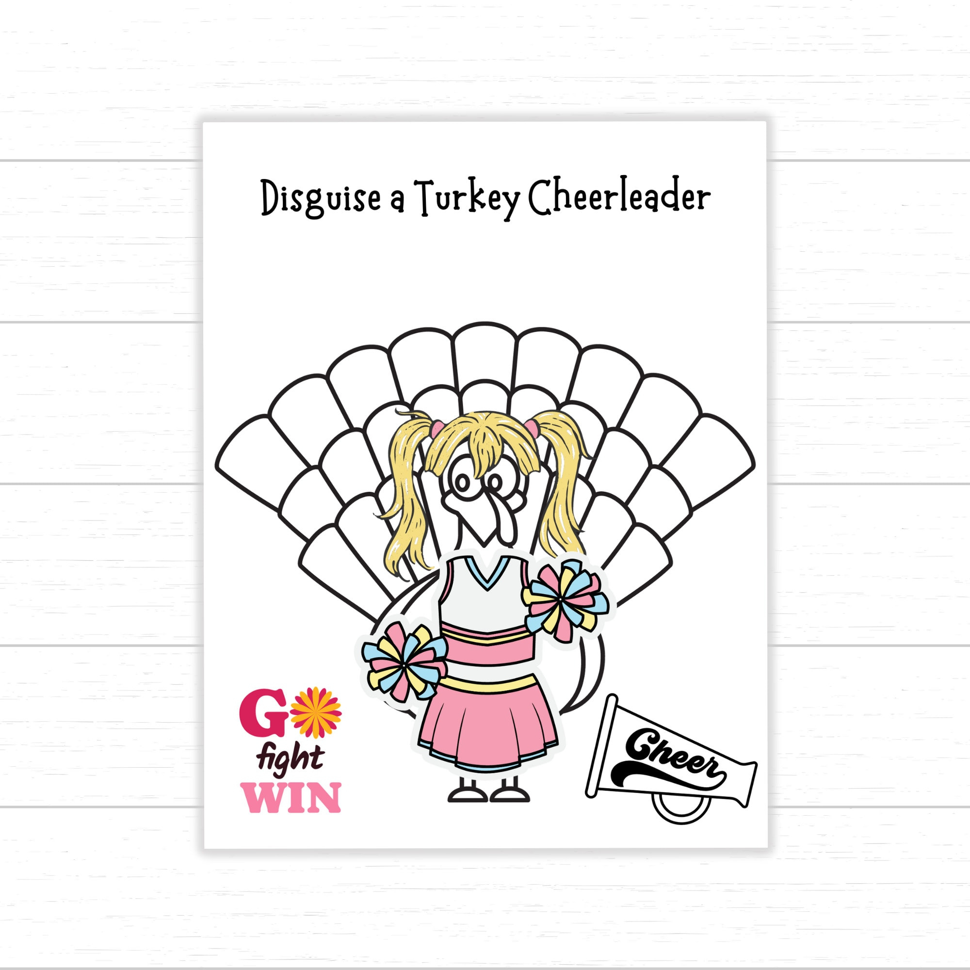 Disguise A Turkey Cheerleader, Cheerleader Turkey, Turkey In pertaining to Disguise a Turkey Cheerleader Template