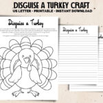 Disguise A Turkey Craft Project: Thanksgiving Family Activity Regarding Turkey Letter Template