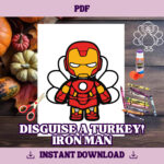 Disguise A Turkey Iron Man Template | Thanksgiving Craft Printable Inside Disguise Template Printable Iron Man Turkey Disguise