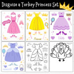 Disguise A Turkey Princess, Printable Princess Outfits, Turkey In Within Disguise A Turkey Princess Template