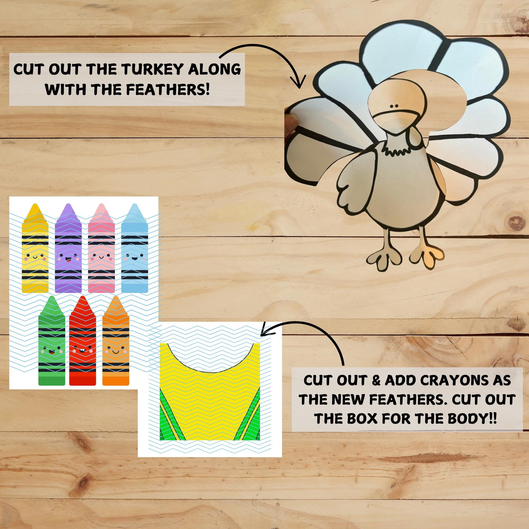 Disguise A Turkey Project | Crayon Box Disguise | Digital Instant intended for Disguise A Turkey Crayon Box Template