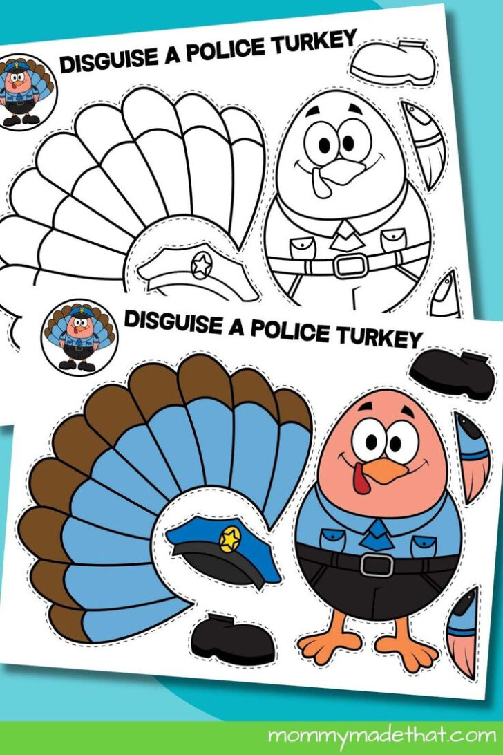 Disguise Template Printable Police Turkey Disguise