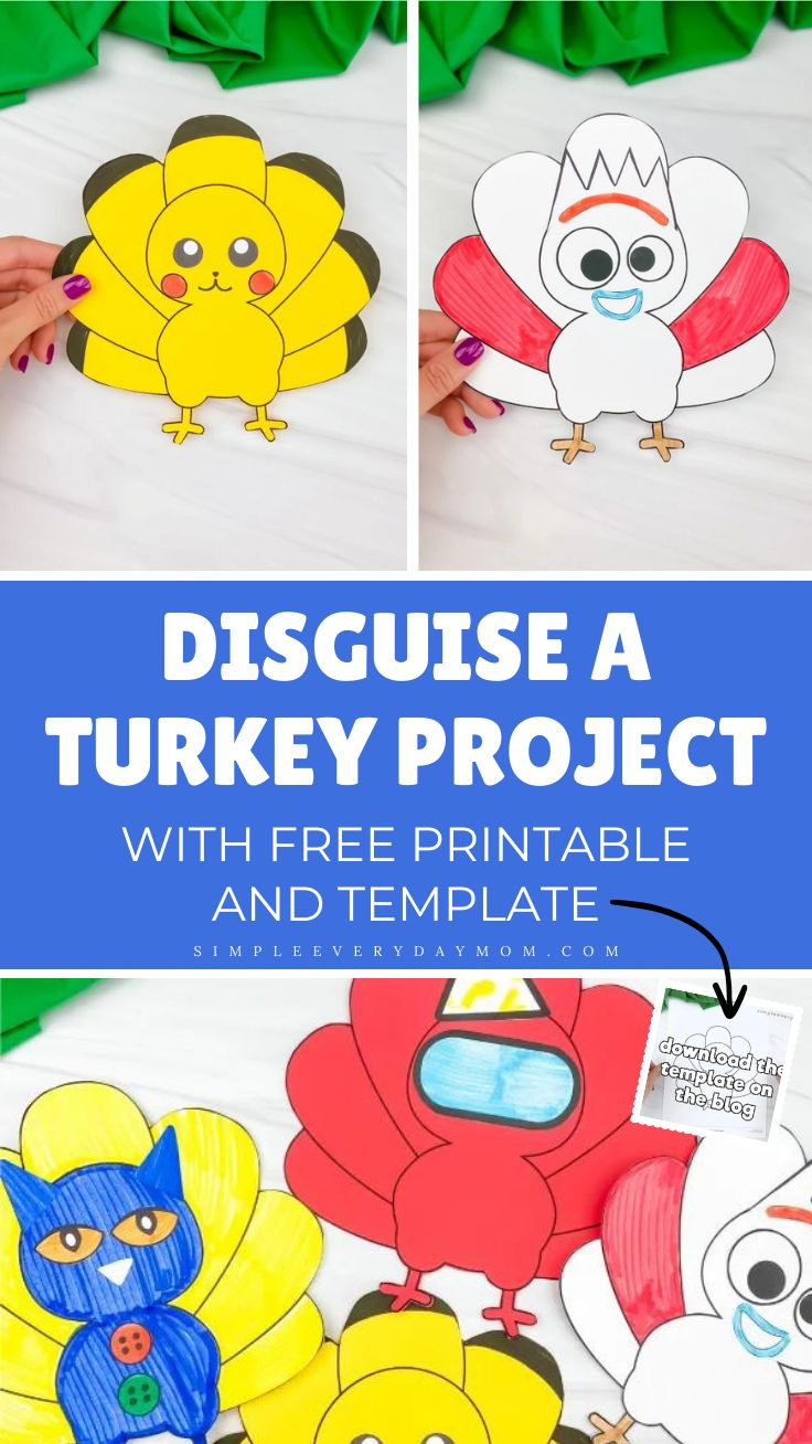 Disguise A Turkey Project Ideas pertaining to Simple Turkey Disguise Template