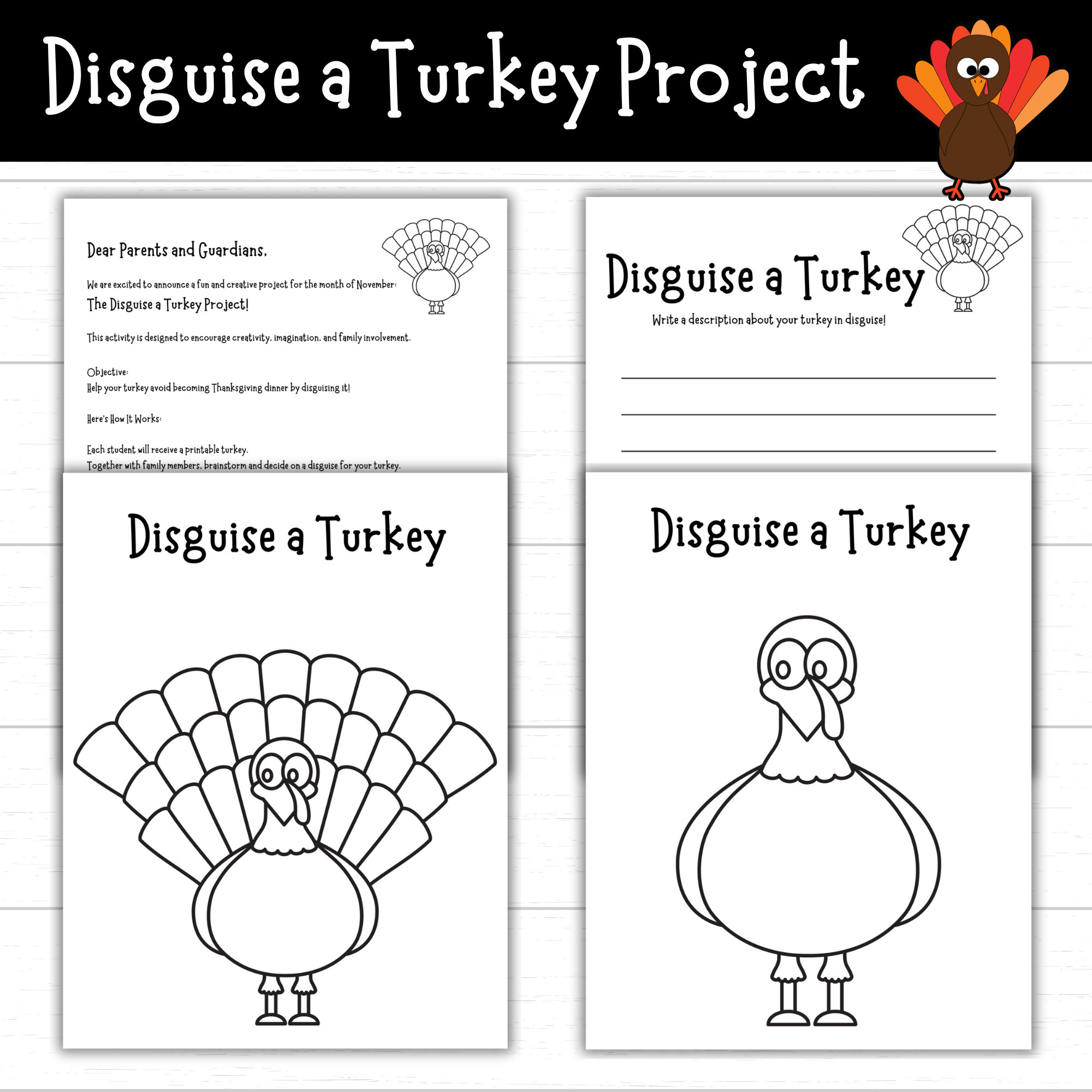 Disguise A Turkey Project, Turkey In Disguise, Printable Disguise with regard to Blank Disguise a Turkey Template