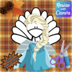 Disguise A Turkey Queen Disguise Resizable!   Etsy Regarding Turkey Disguise Elsa Template