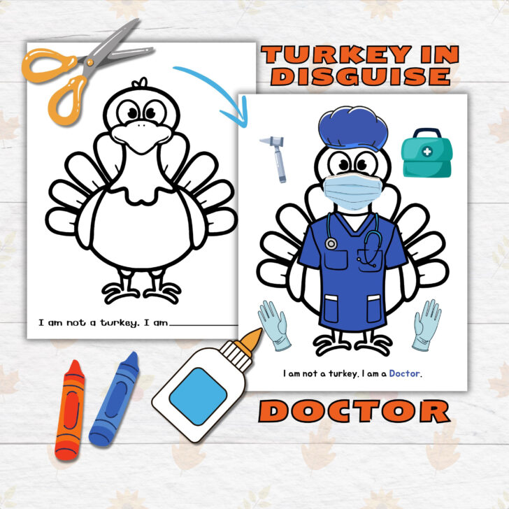 Stitch Turkey Disguise Template