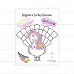 Disguise A Turkey Unicorn Craft, Printable Thanksgiving Activity With Regard To Unicorn Disguise A Turkey Template