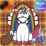 Disguise A Turkey  Unicorn Disguise Resizable!   Etsy For Turkey Disguise Unicorn Template