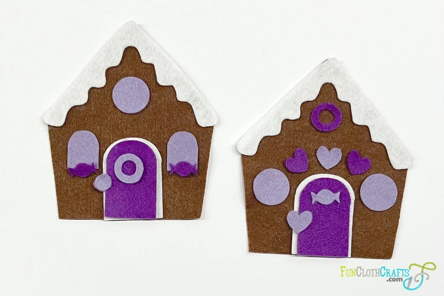 Diy Felt Gingerbread House [Free Pattern] | Fun Cloth Crafts inside Gingerbread House Felt Template