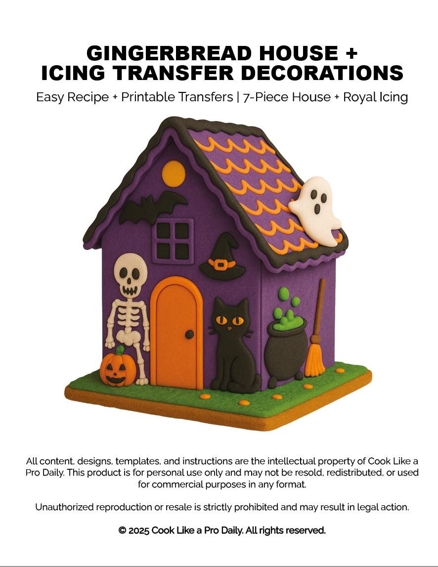 Diy Gingerbread Halloween House Kit: Printable Cookie Template regarding Nightmare Before Christmas Gingerbread House Template