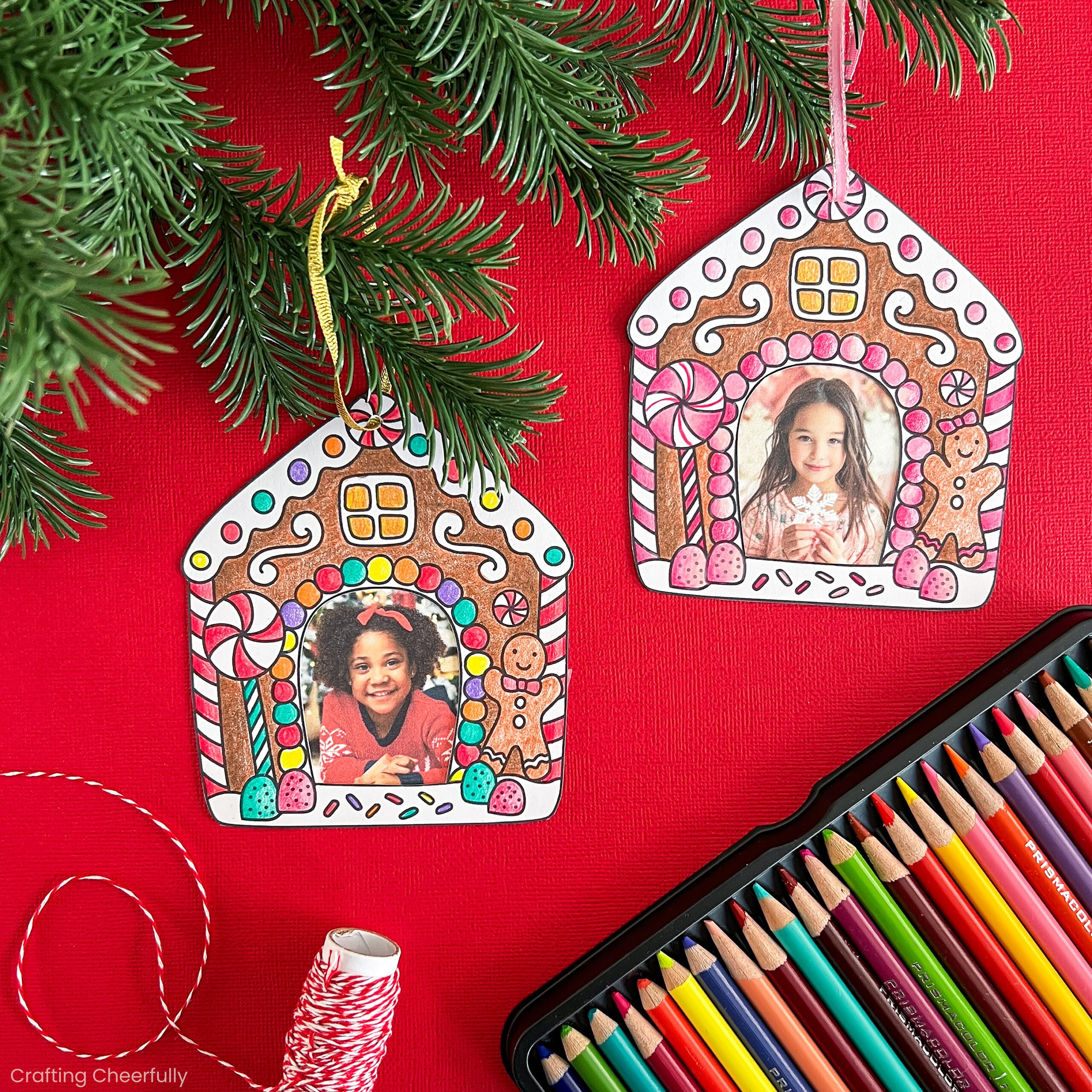 Diy Gingerbread House Ornament Frame - Crafting Cheerfully pertaining to Gingerbread House Ornament Template