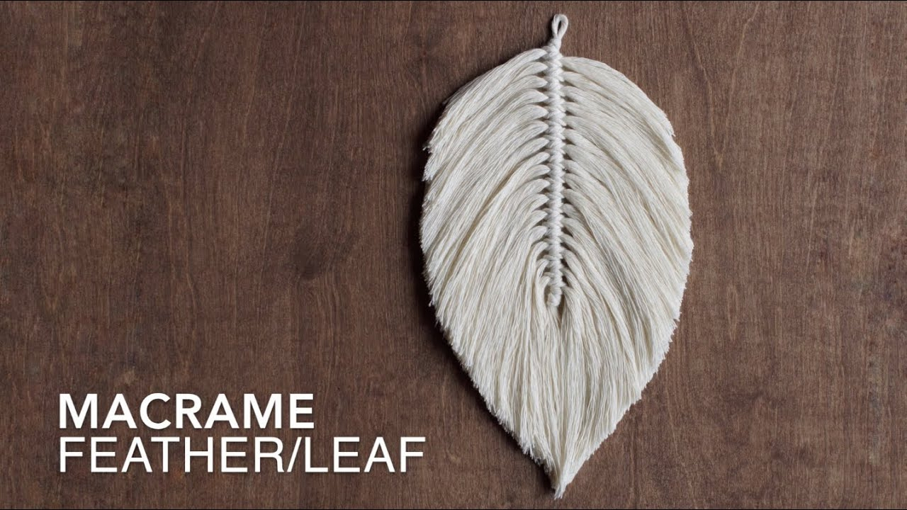 Diy Macrame Tutorial: How To Make A Large Macrame Feather/Leaf with regard to Macrame Feather Shape Template