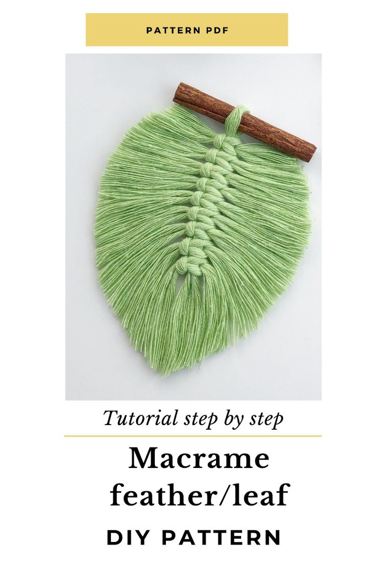 Diy Pattern Pdf Macrame Feather pertaining to Leaf Printable Macrame Feather Template