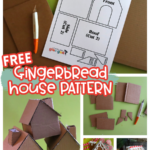 Diy Playdoh Gingerbread House Kits   A Girl And A Glue Gun Throughout Clay Gingerbread House Template