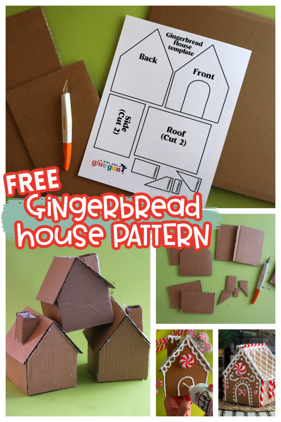 Diy Playdoh Gingerbread House Kits - A Girl And A Glue Gun throughout Clay Gingerbread House Template