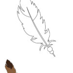 Eagle Feather Coloring Page In Pdf   Download | Template Throughout Eagle Feather Template