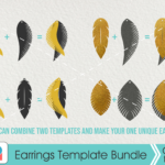 Earrings Template Svg, Feather Earrings Svg, Leather Earrings Svg For Free Leather Feather Earring Template