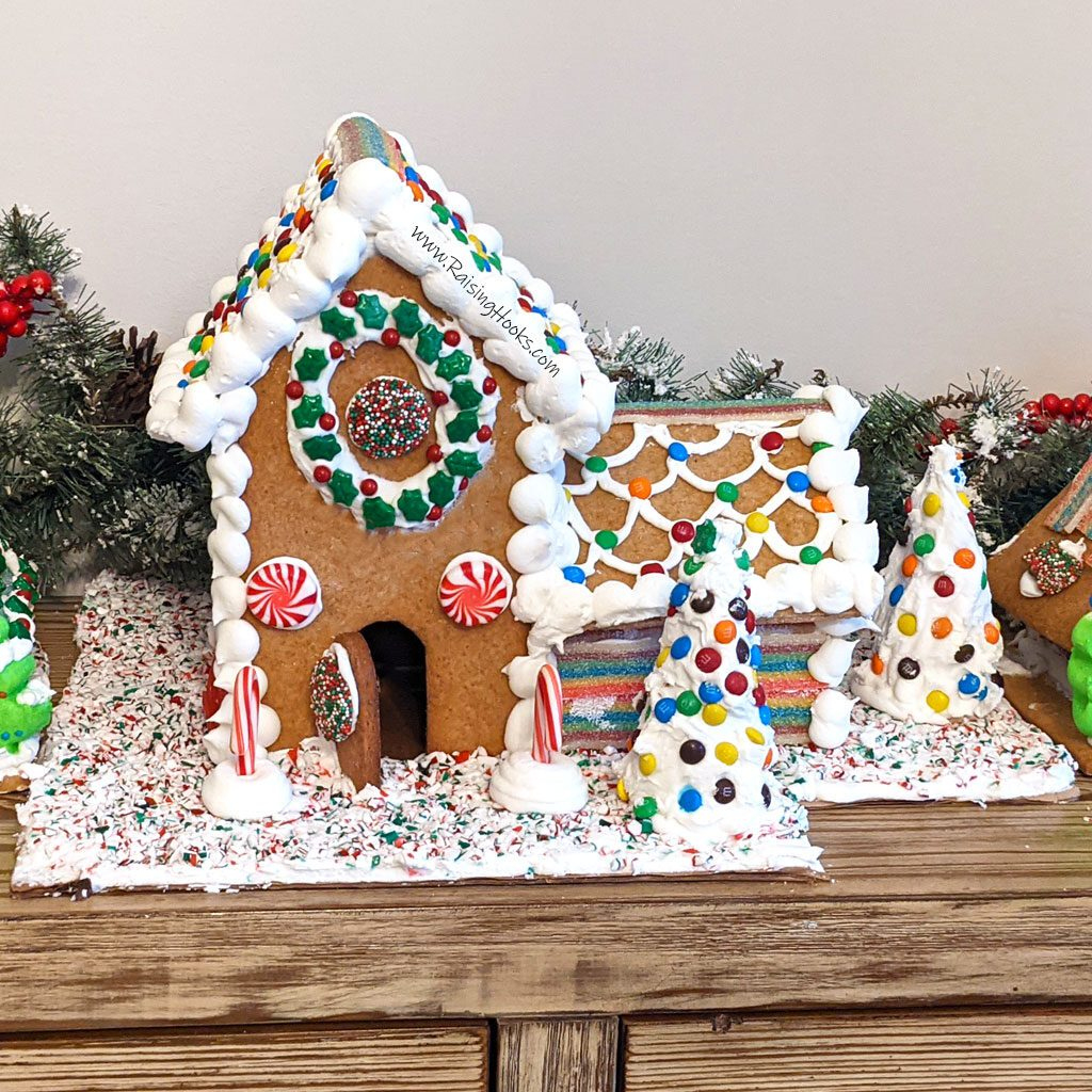 Easy 2 Story Gingerbread House &amp;amp; Template - Raising Hooks with regard to Easy Gingerbread House Template