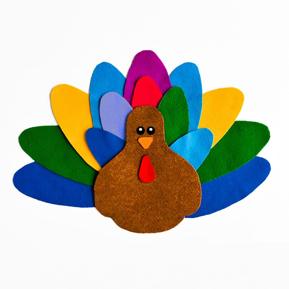 Easy Diy Felt Turkeys For Cute November Preschool Activities in Felt Board Turkey Template
