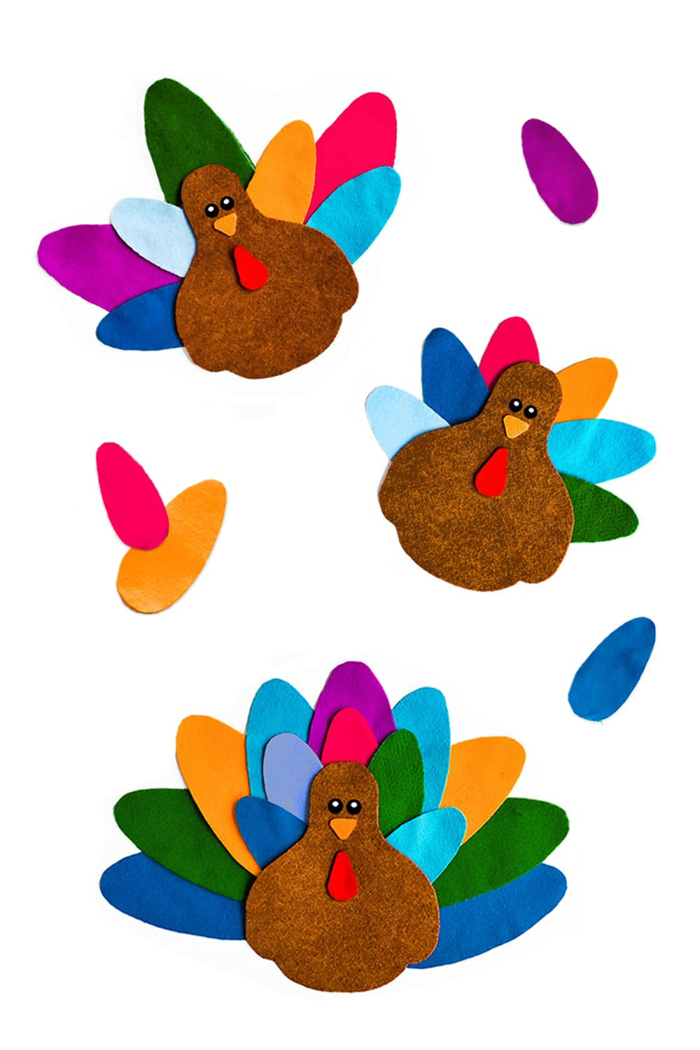 Easy Diy Felt Turkeys For Cute November Preschool Activities pertaining to Felt Turkey Template