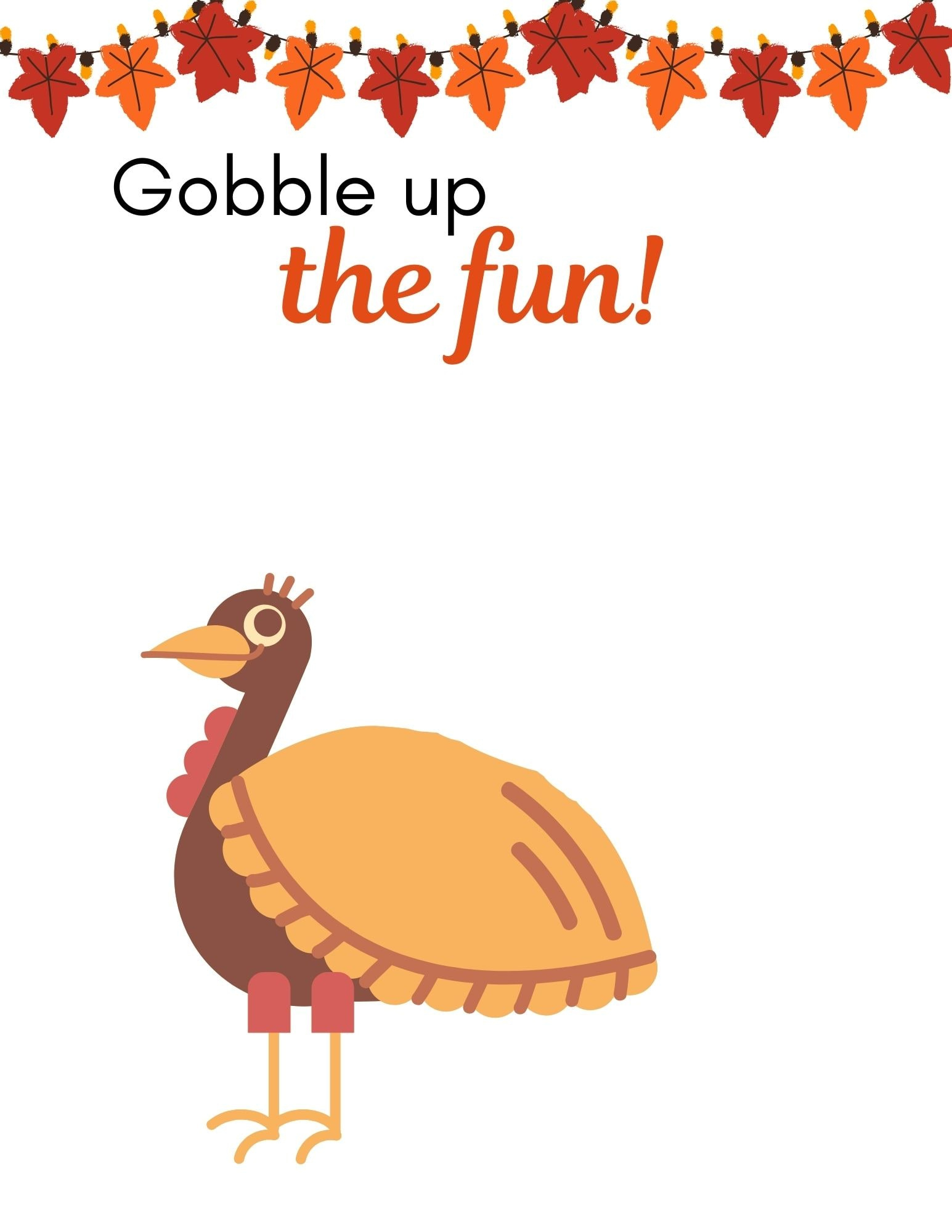Easy Printable Turkey Handprint Craft - In The Playroom within Free Printable Turkey Gobble Template