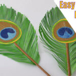 Easy To Make Peacock Feather With Paper | Diy Peacock Feather | Paper  Peacock Feather |Craftsbyanu Throughout Cardboard Feather Template