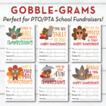 Editable Thanksgiving Gobble Grams, Candy Grams, Instant Download With Turkey Gram Template
