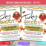 Editable Turkey Trap Shoot Fundraiser, Thanksgiving Fundraiser For Turkey Shoot Flyer Template