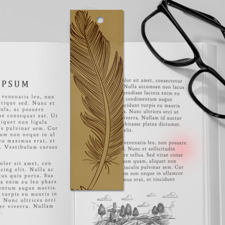 Feather Bookmark Template Feather Bookmark Template