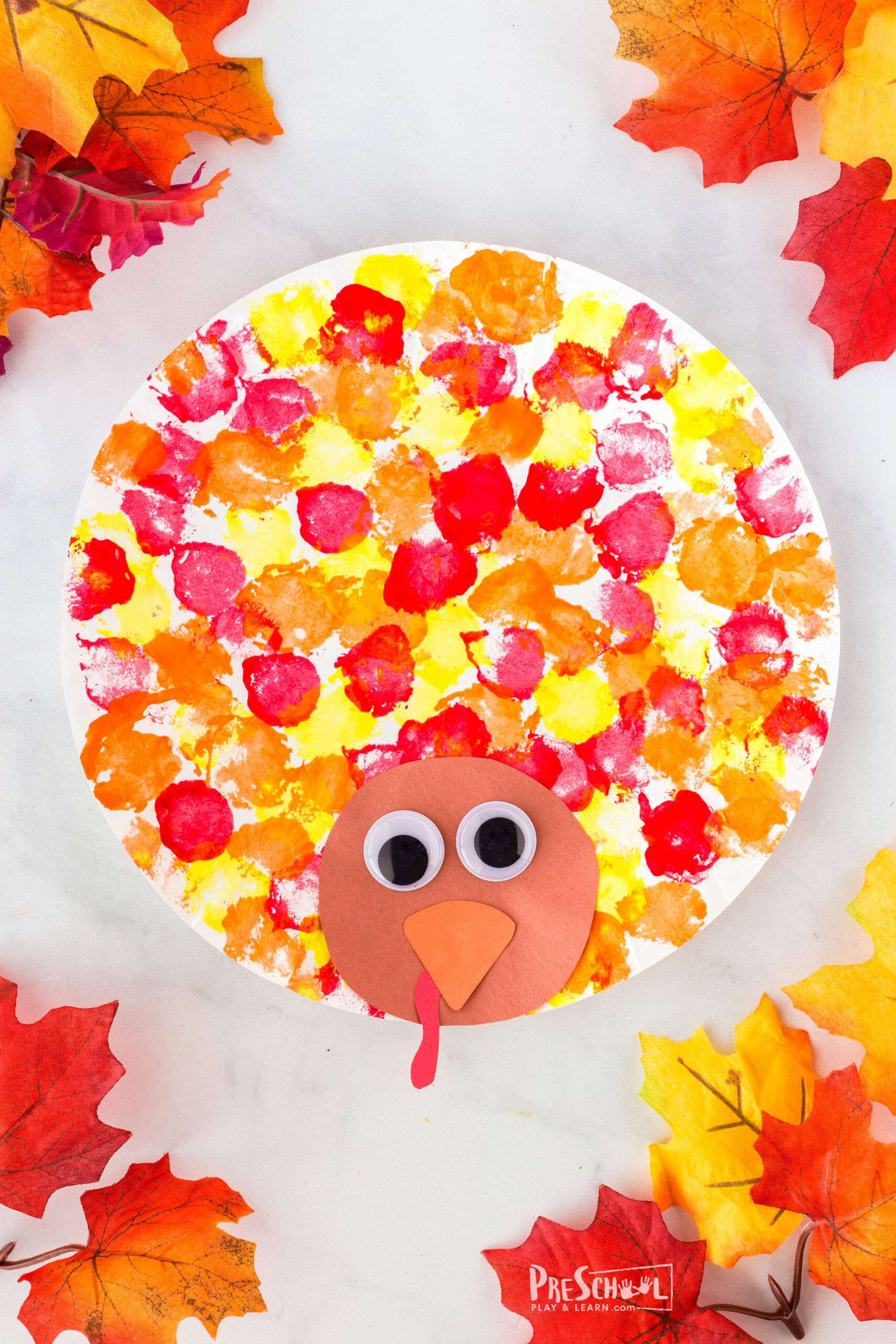 🦃 Paper Plate Fall Turkey Craft For Preschoolers In November pertaining to Preschool Turkey Craft Template