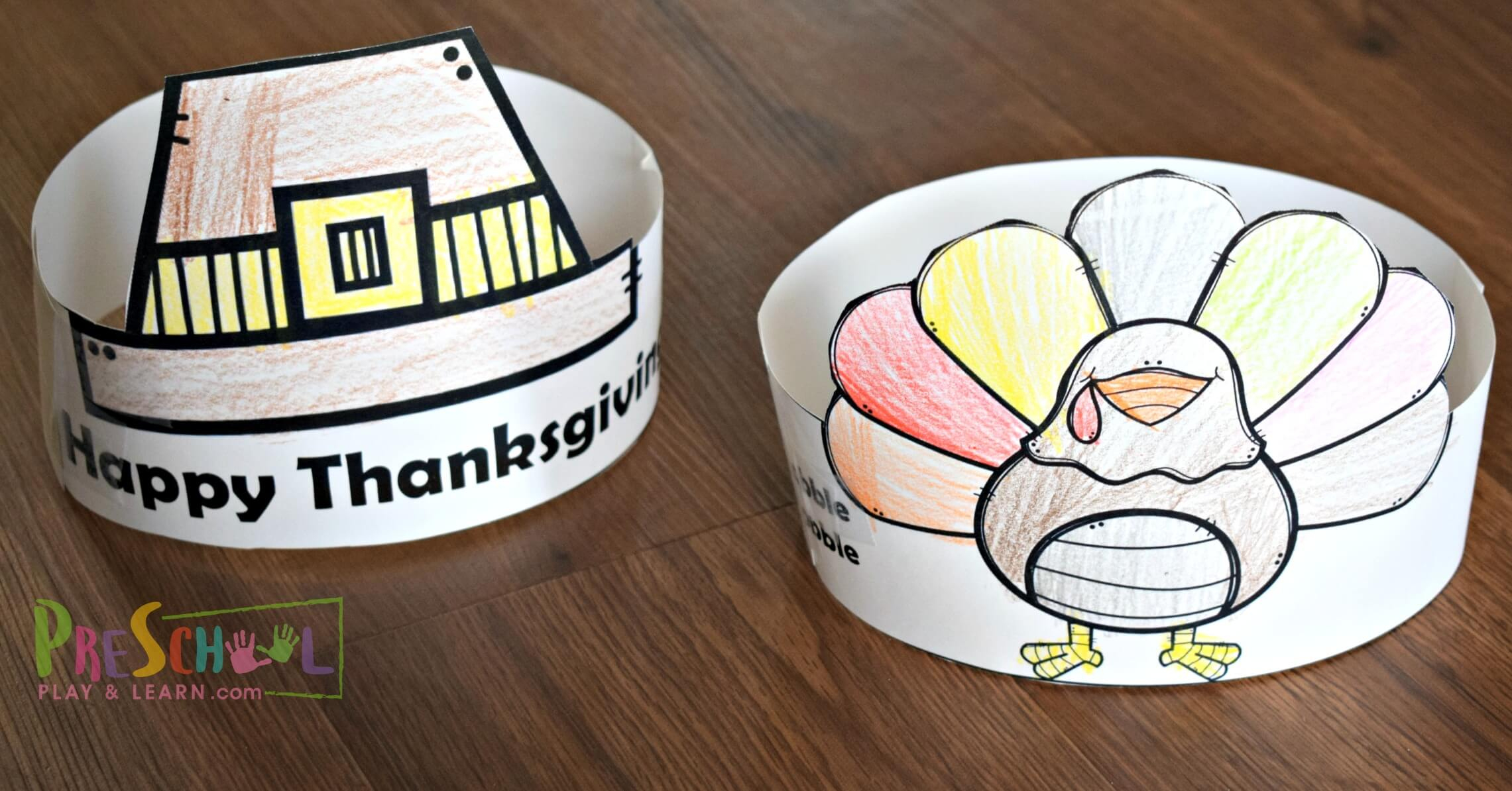 🦃 Thanksgiving Hats - Free Printable Craft For Kids for Free Printable Turkey Hat Craft Template