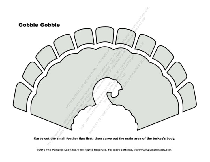 Pumpkin Carving Template Turkey