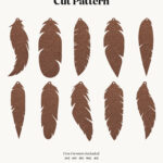 Feather Bundle Earrings Svg, Feather Jewelry Template, Leather Pertaining To Feather Template For Earrings