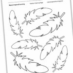 Feather Coloring Pages   Nature Inspired Learning For Hawk Feather Template Printable