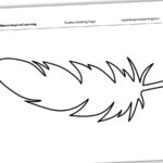 Feather Coloring Pages   Nature Inspired Learning For Large Feather Template