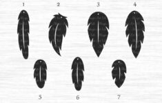 Feather Earrings Svg, Dxf, Eps, Ai, Png, Pdf, Jpegmagicartlab intended for Free Feather Template Earrings