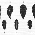 Feather Earrings Svg, Dxf, Eps, Ai, Png, Pdf, Jpegmagicartlab Throughout Feather Earring Template