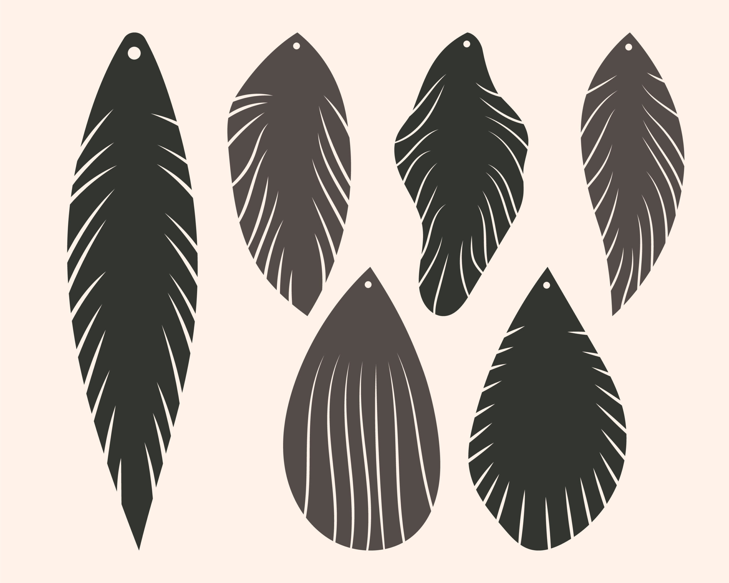 Feather Earrings Svg, Earrings Svg Template For Cricut, Faux throughout Faux Leather Feather Earring Template
