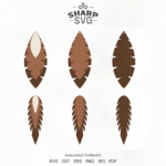 Feather Earrings Svg   Leather Earrings Cutting Templates Pertaining To Leather Feather Template