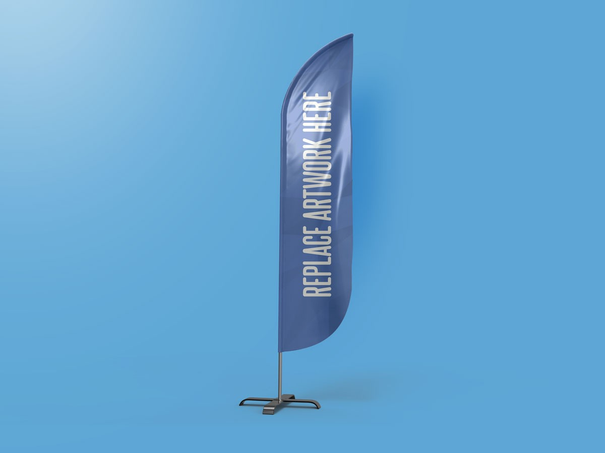 Feather Flag Banner Mockup - Mockup Love intended for Feather Flag Template Photoshop