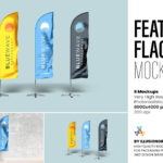 Feather Flag Mockup   6 Views Intended For Feather Flag Template Canva