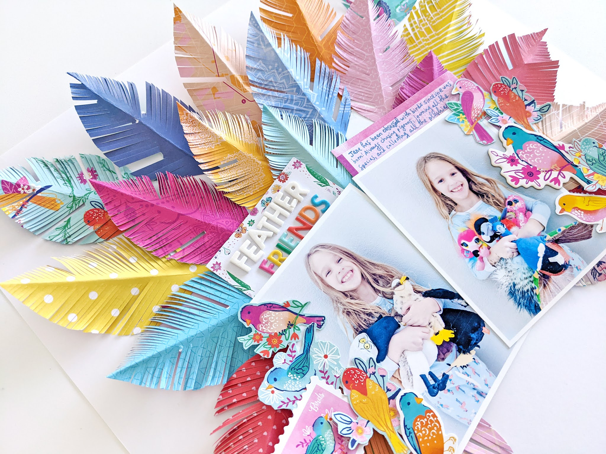 Feather Friends Layoutpaige Evans | Paige Taylor Evans in Craft Foam Feather Template