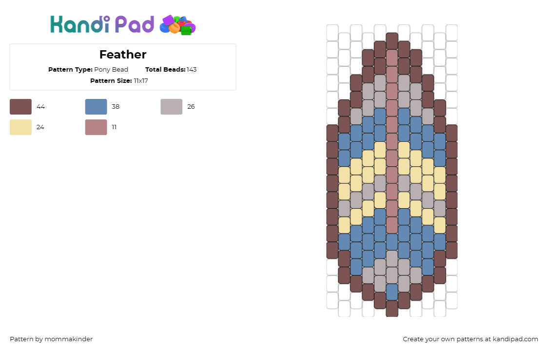 Feather - Kandi Pad | Kandi Patterns, Fuse Bead Patterns, Pony intended for Feather Bead Template