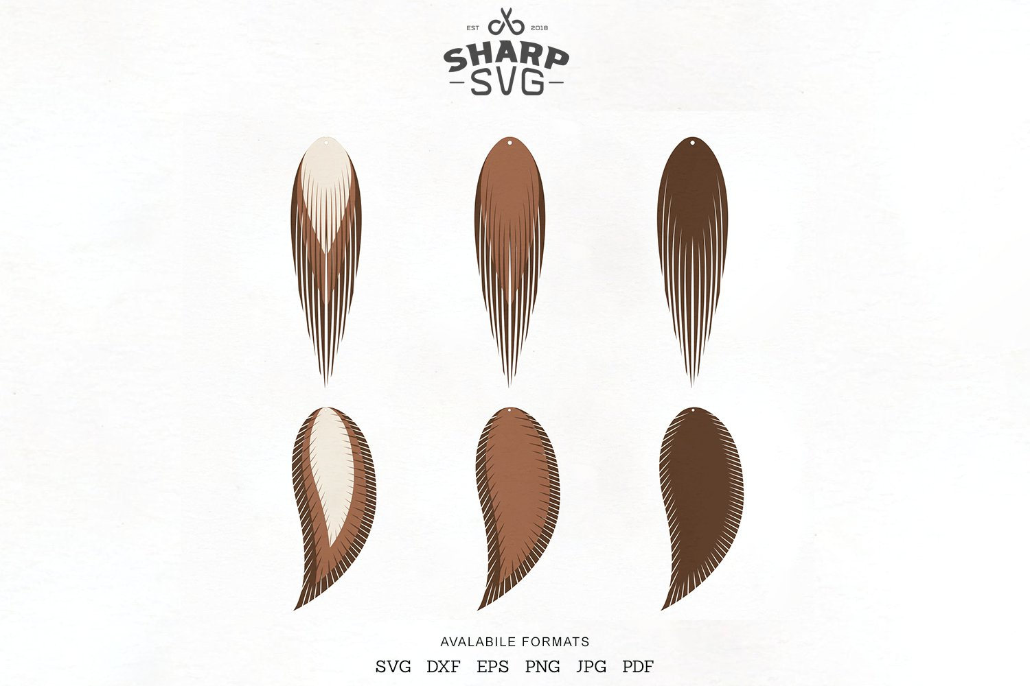 Feather Leather Earrings Svg - Earrings Cutting (279304) with regard to Faux Leather Feather Earring Template