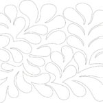 Feather Meander Pantograph Digital Quilting Pattern For Longarm With Longarm Feather Template